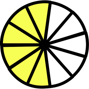 Yellow Circles Fractions 6:11