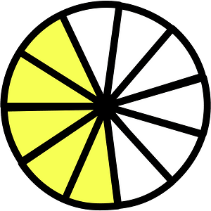 Yellow Circles Fractions 5:11