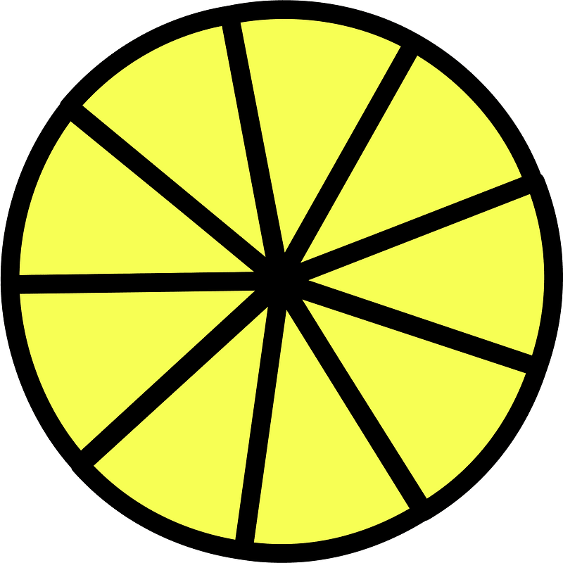 Yellow Circles Fractions 9:9