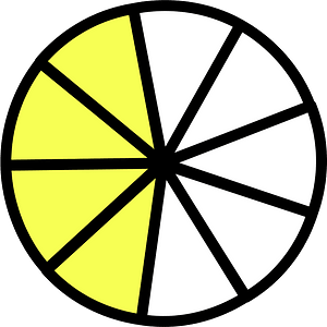 Yellow Circles Fractions 4:9