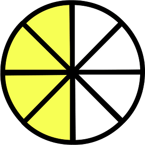 Yellow Circles Fractions 4:8
