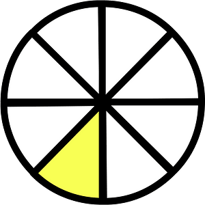 Yellow Circles Fractions 1:8