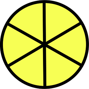 Yellow Circles Fractions 6:6
