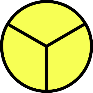 Yellow Circles Fractions 3:3