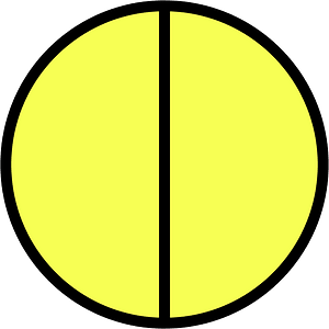 Yellow Circles Fractions 2:2