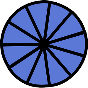 Ultramarine Circles Fractions 11:11