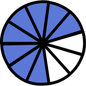 Ultramarine Circles Fractions 8:11
