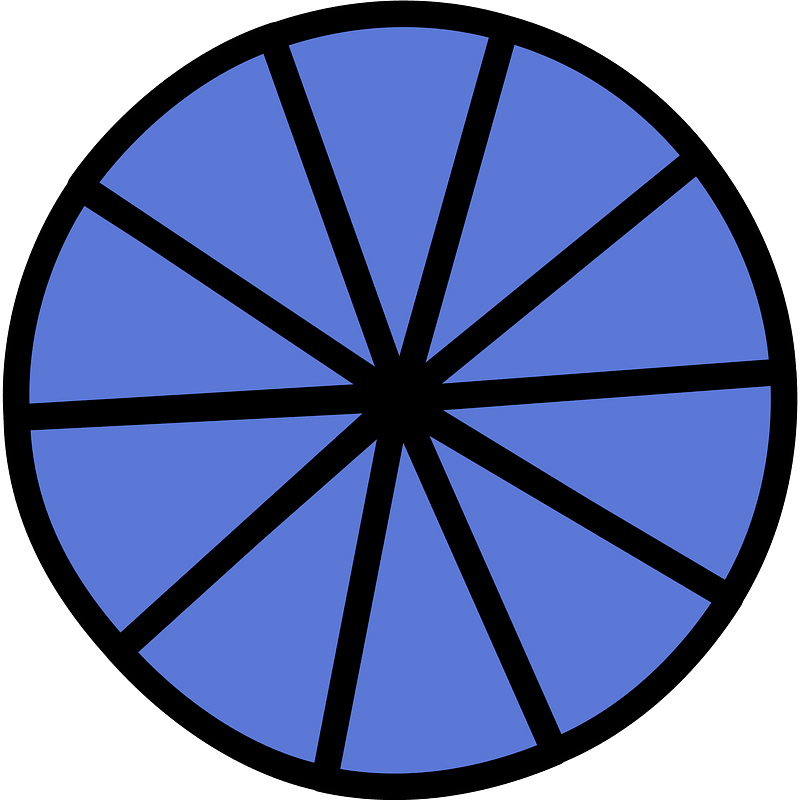 Ultramarine Circles Fractions 10:10