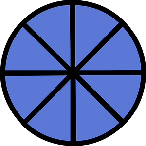 Ultramarine Circles Fractions 8:8