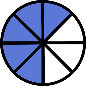 Ultramarine Circles Fractions 5:8
