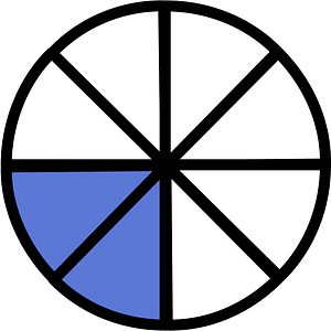 Ultramarine Circles Fractions 2:8
