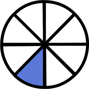 Ultramarine Circles Fractions 1:8