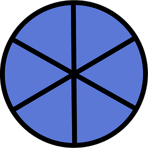 Ultramarine Circles Fractions 6:6