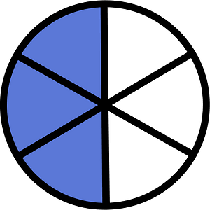 Ultramarine Circles Fractions 3:6