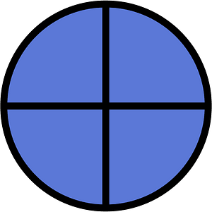 Ultramarine Circles Fractions 4:4