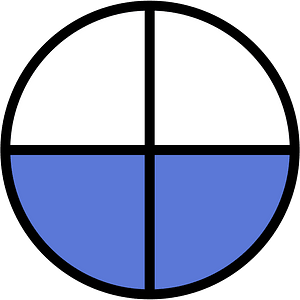 Ultramarine Circles Fractions 2:4