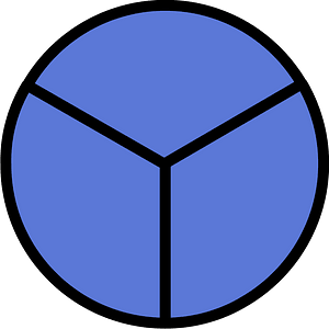 Ultramarine Circles Fractions 3:3