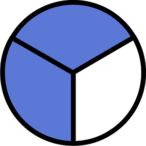 Ultramarine Circles Fractions 2:3