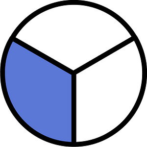 Ultramarine Circles Fractions 1:3