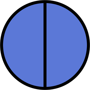 Ultramarine Circles Fractions 2:2