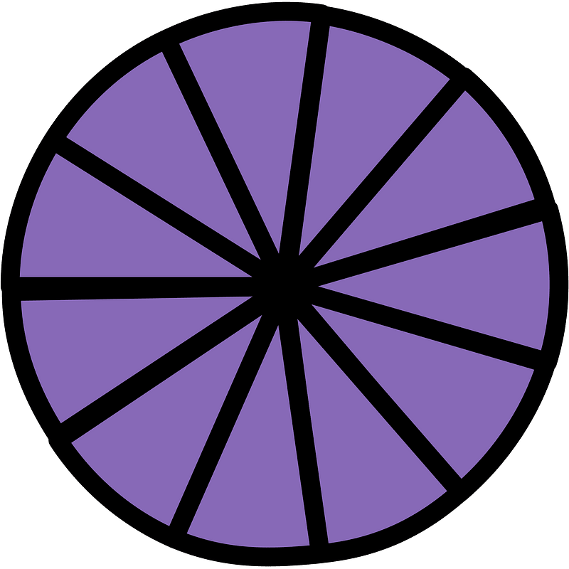 Violet Circles Fractions 11:11