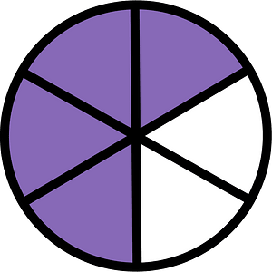 Violet Circles Fractions 4:6