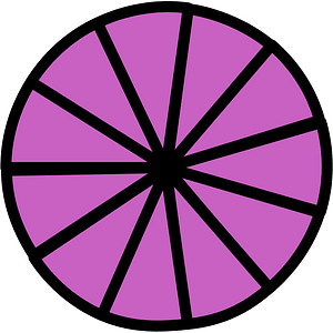 Magenta Circles Fractions 11:11