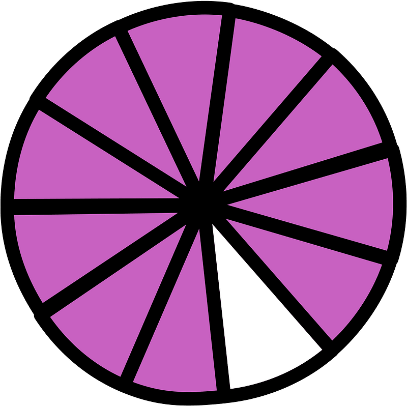Magenta Circles Fractions 10:11