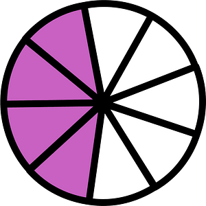 Magenta Circles Fractions 4:9