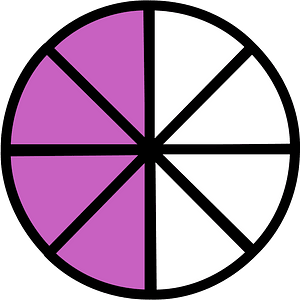 Magenta Circles Fractions 4:8