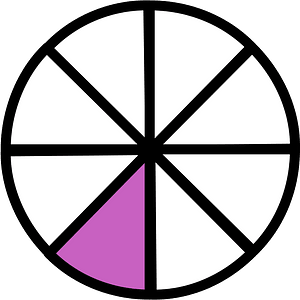 Magenta Circles Fractions 1:8