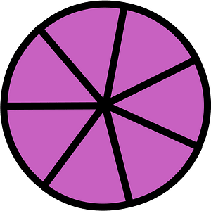 Magenta Circles Fractions 7:7