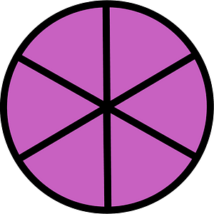 Magenta Circles Fractions 6:6