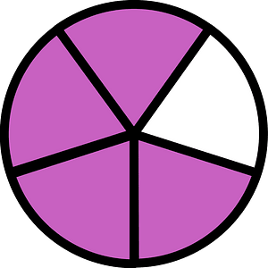 Magenta Circles Fractions 4:5