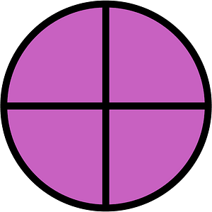 Magenta Circles Fractions 4:4