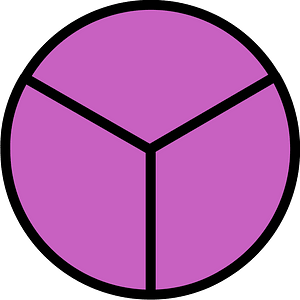 Magenta Circles Fractions 3:3