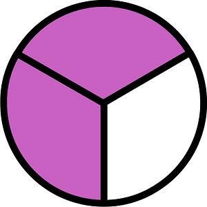 Magenta Circles Fractions 2:3