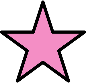 Purple Five-pointed Star Fractions 1:1