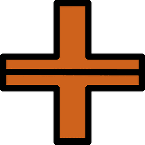 Orange-Brown Plus Fractions 2:2