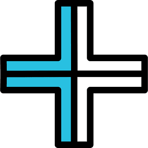 Cerulean-Blue Plus Fractions 2:4