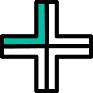 Teal-Green Plus Fractions 1:4