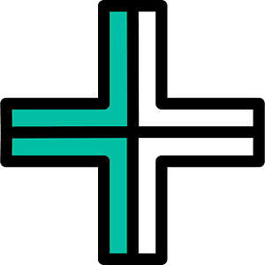 Teal-Green Plus Fractions 2:4