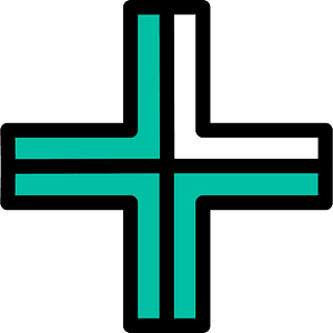 Teal-Green Plus Fractions 3:4