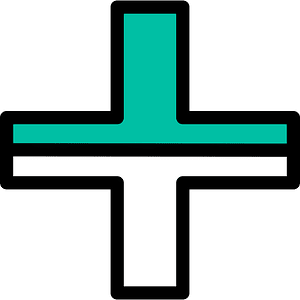 Teal-Green Plus Fractions 1:2