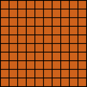 Orange-Brown Base Ten Squares 100:100