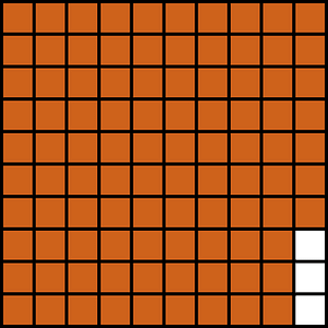 Orange-Brown Base Ten Squares 97:100