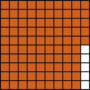 Orange-Brown Base Ten Squares 95:100