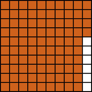 Orange-Brown Base Ten Squares 94:100