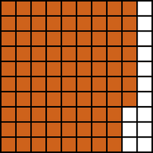 Orange-Brown Base Ten Squares 87:100