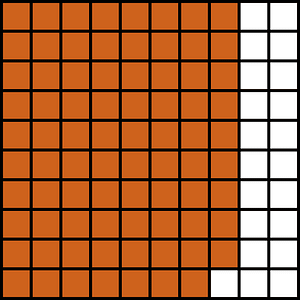 Orange-Brown Base Ten Squares 79:100